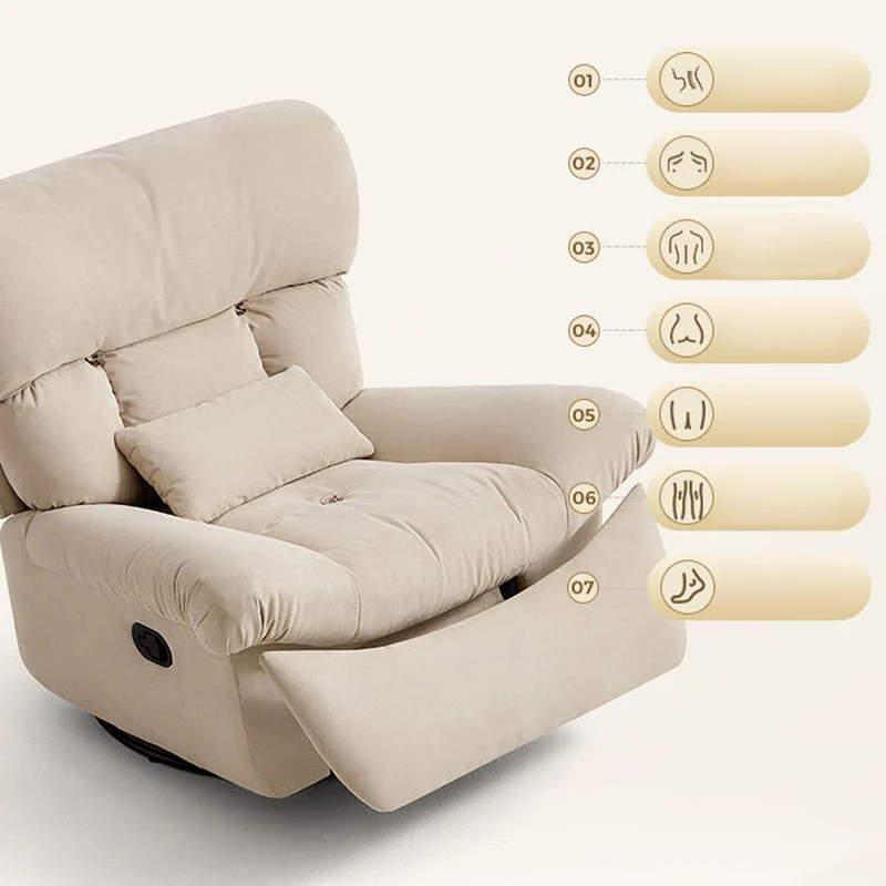 Draaibare schommelstoel Fauteuil Lendensteun Wingback-fauteuil Clearhalo