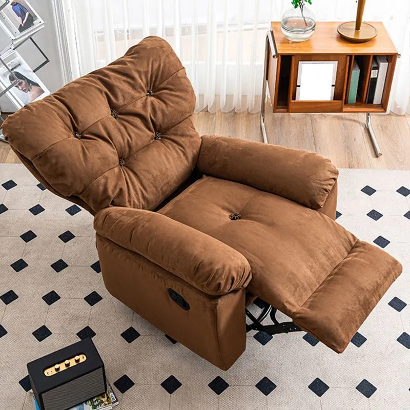Draaibare schommelstoel standaard fauteuil effen kleur getufte rugleuning fauteuil Clearhalo