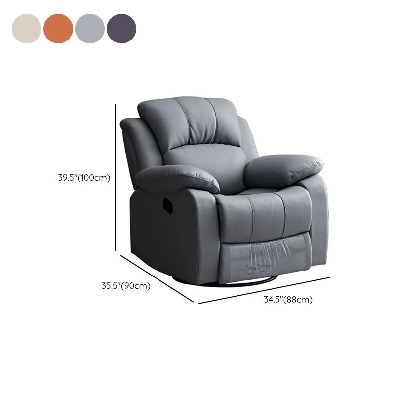 Echt lederen thuisbioscoopfauteuil Moderne fauteuil voor woonkamer Clearhalo