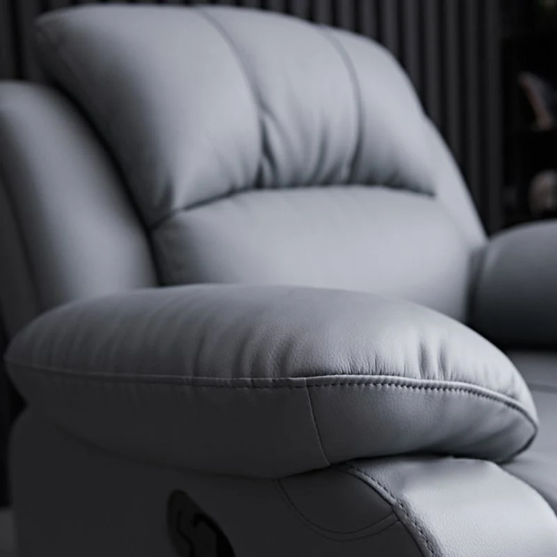 Echt lederen thuisbioscoopfauteuil Moderne fauteuil voor woonkamer Clearhalo
