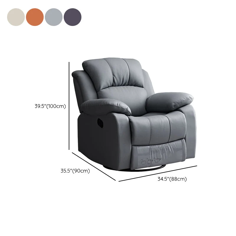 Echt lederen thuisbioscoopfauteuil Moderne fauteuil voor woonkamer Clearhalo