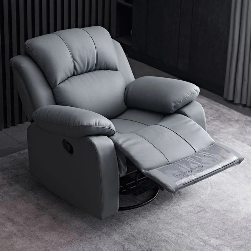 Echt lederen thuisbioscoopfauteuil Moderne fauteuil voor woonkamer Clearhalo