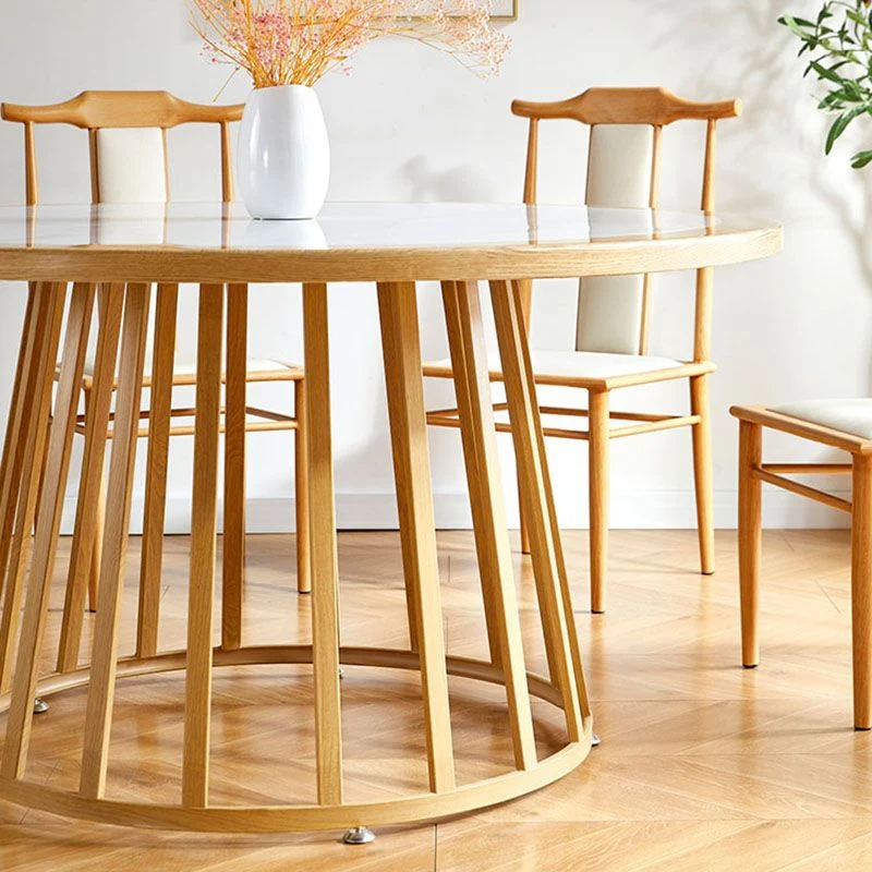 Eetkamerstoel traditionele stijl Armloze stoelen met houten poten voor keuken Clearhalo