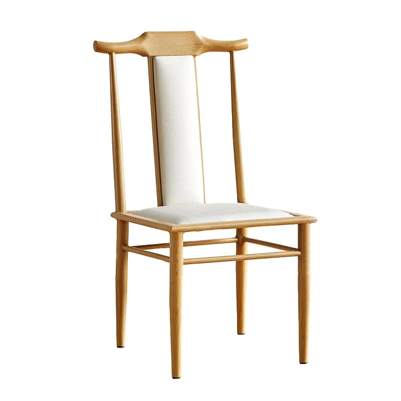 Eetkamerstoel traditionele stijl Armloze stoelen met houten poten voor keuken Clearhalo