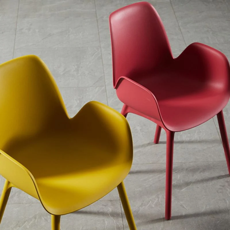Eetkamerstoelen Scandinavische stijl, kunststof thuiseetkamerstoel Clearhalo