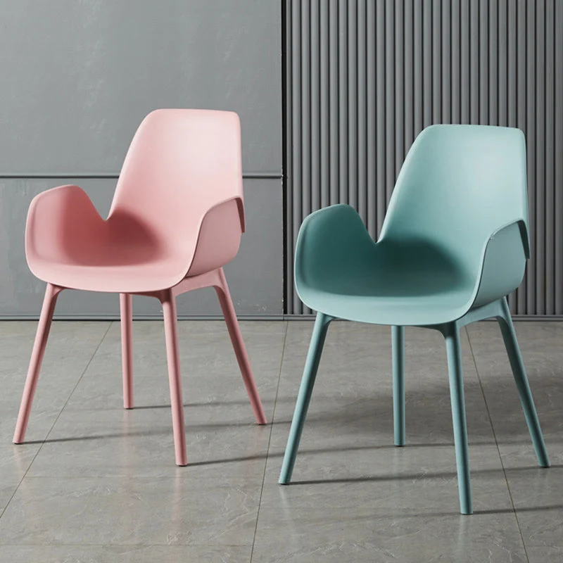 Eetkamerstoelen Scandinavische stijl, kunststof thuiseetkamerstoel Clearhalo