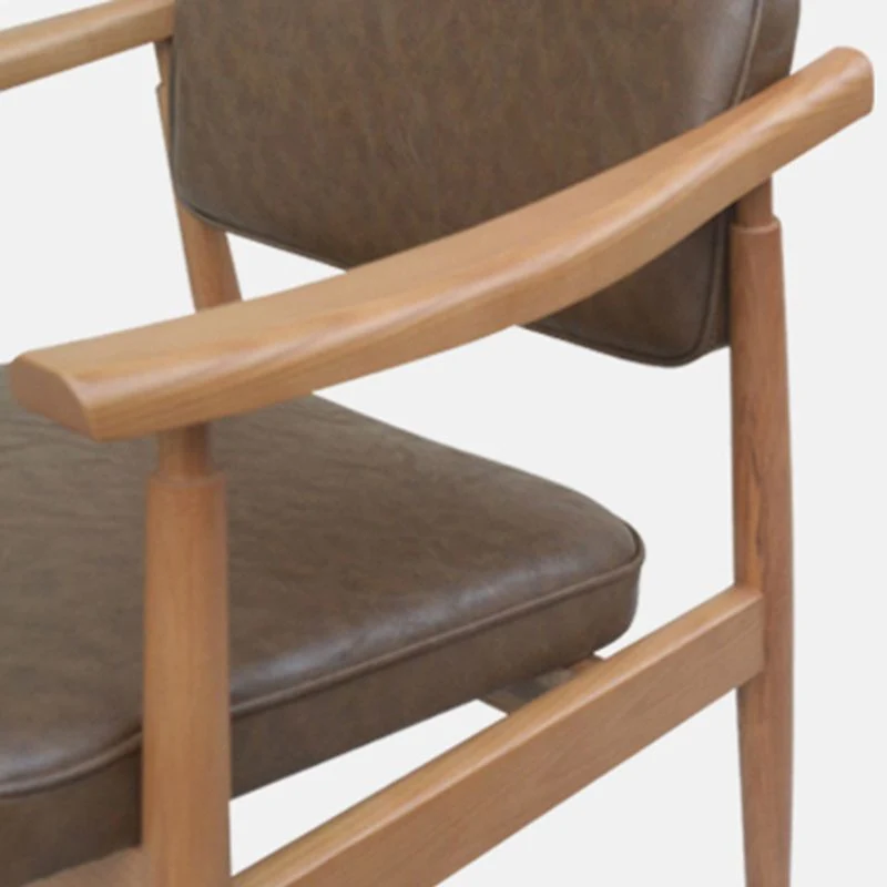Eetkamerstoelen traditionele stijl, eetkamerstoel met keukenarm en houten poten Clearhalo