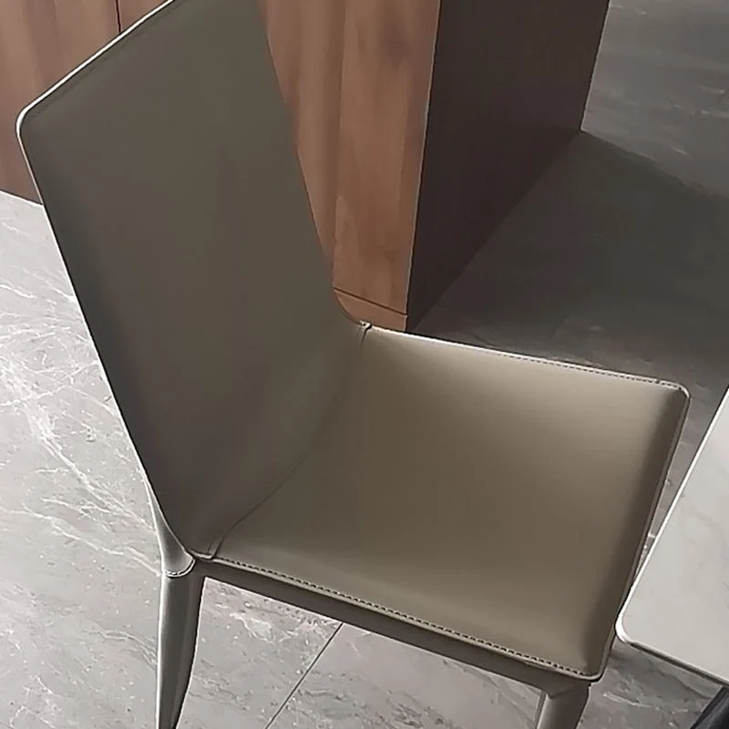 Eetkamerstoelen van kunstleer Eigentijdse eetkamerstoelen zonder armleuningen Clearhalo