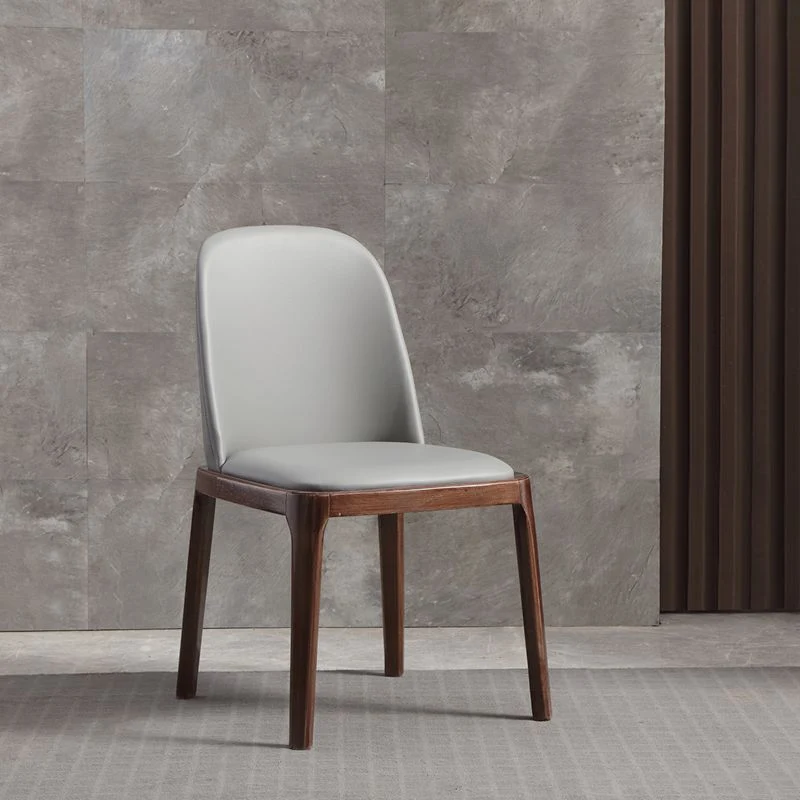 Eetkamerstoelen van kunstleer, industriële Parsons armloze bijzetstoel Clearhalo