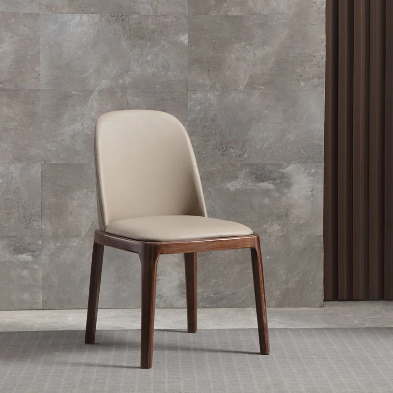 Eetkamerstoelen van kunstleer, industriële Parsons armloze bijzetstoel Clearhalo