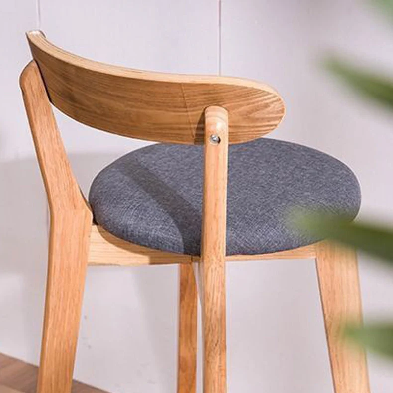 Eetkrukken met lage rugleuning Industriële armloze barkrukken met houten onderstel Clearhalo