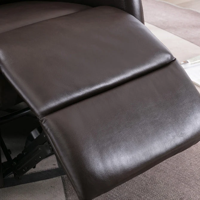 Effen kleur gestoffeerde standaard fauteuil kunstleer fauteuil Clearhalo
