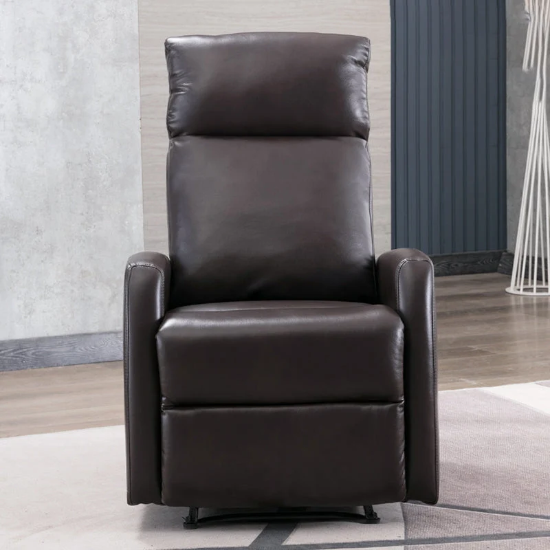 Effen kleur gestoffeerde standaard fauteuil kunstleer fauteuil Clearhalo