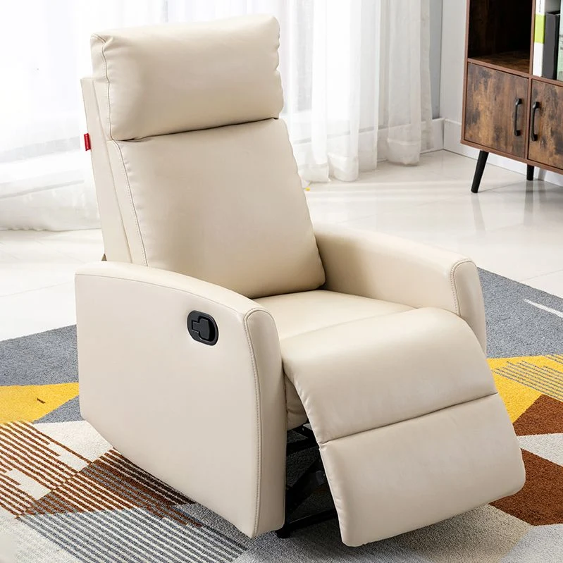 Effen kleur gestoffeerde standaard fauteuil kunstleer fauteuil Clearhalo
