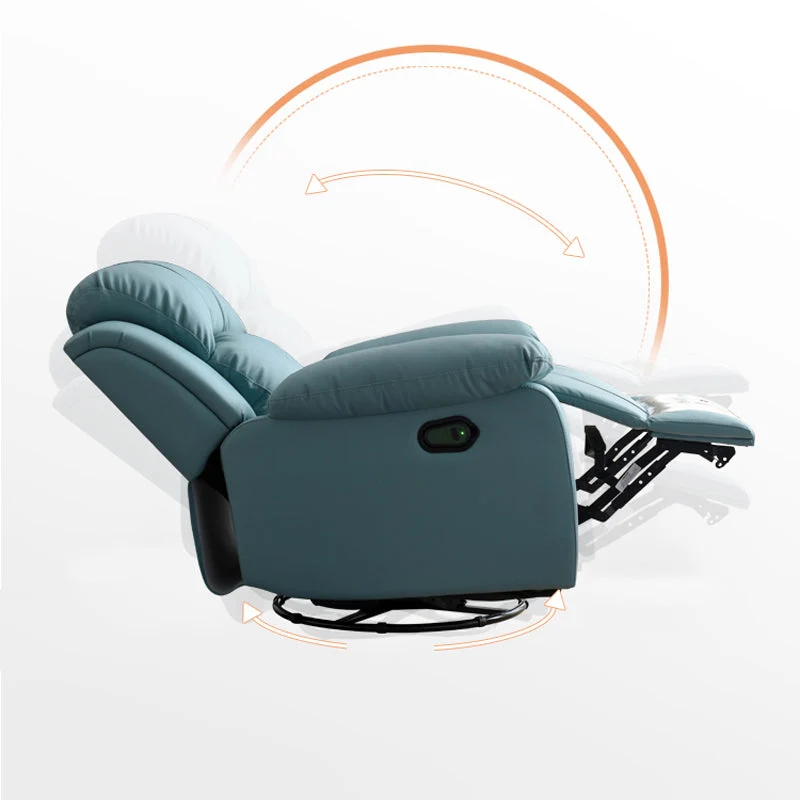 Effen kleur home theater fauteuil gebonden lederen eigentijdse stoel voor thuis Clearhalo