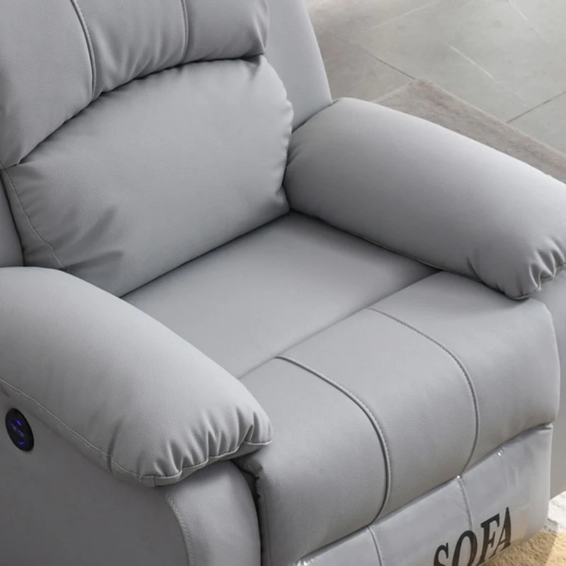 Effen kleur home theater fauteuil gebonden lederen eigentijdse stoel voor thuis Clearhalo