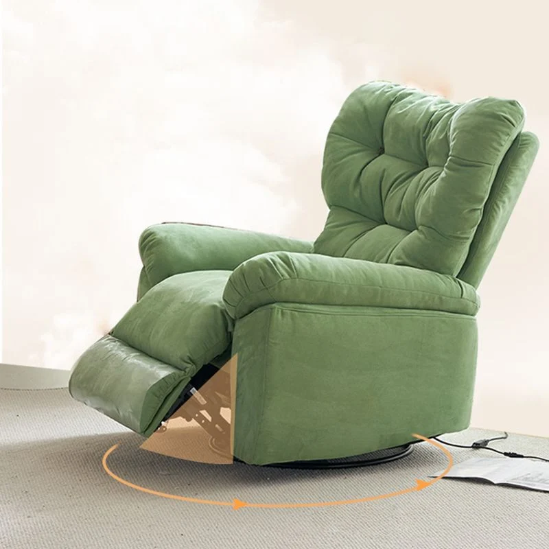 Effen kleur microsuède fauteuil metalen frame standaard fauteuil met getufte rugleuning Clearhalo