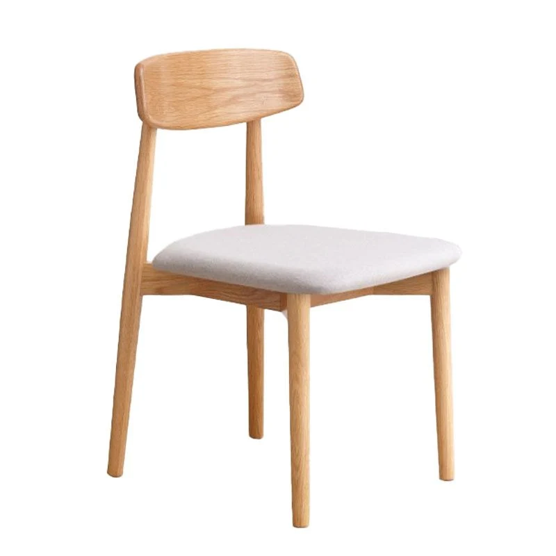Eigentijds design eetkamerstoel met open rug, armloze stoelen met houten poten Clearhalo
