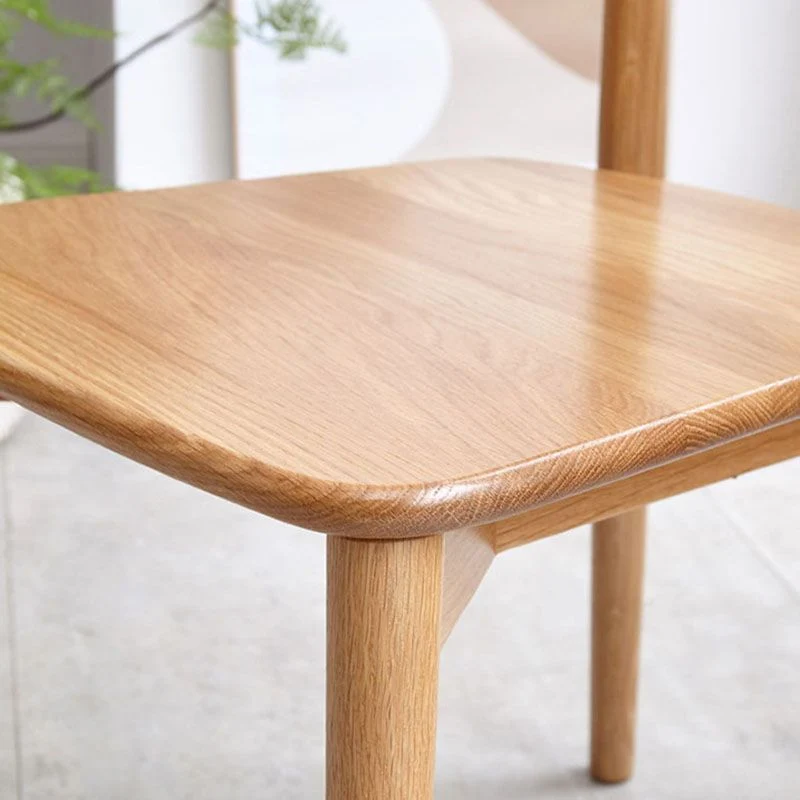 Eigentijds design eetkamerstoel met open rug, armloze stoelen met houten poten Clearhalo