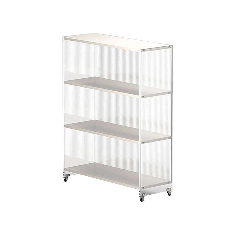 Eigentijdse boekenplank met gesloten achterkant, acrylboekenkast voor thuiskantoor Clearhalo