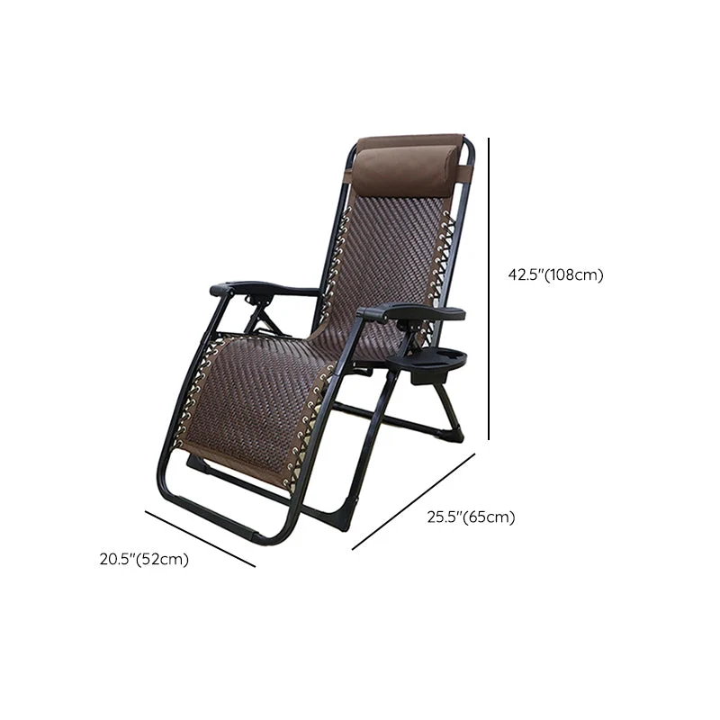 Eigentijdse bruine fauteuil Enkele standaard fauteuil van metaal Clearhalo