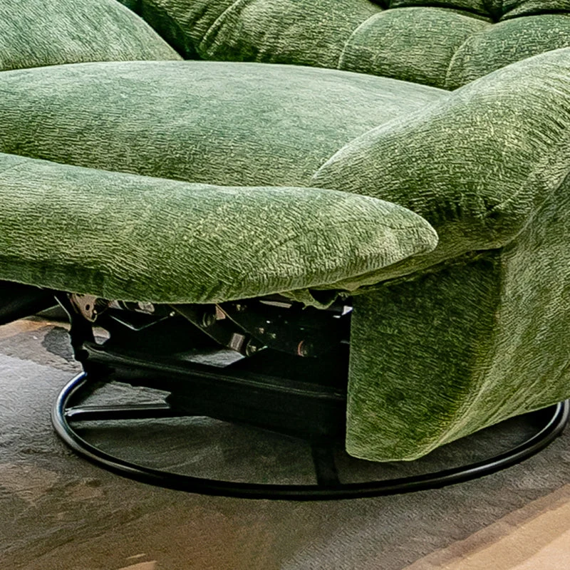 Eigentijdse draaibare rocker standaard fauteuil fluweel/kunstleer Clearhalo