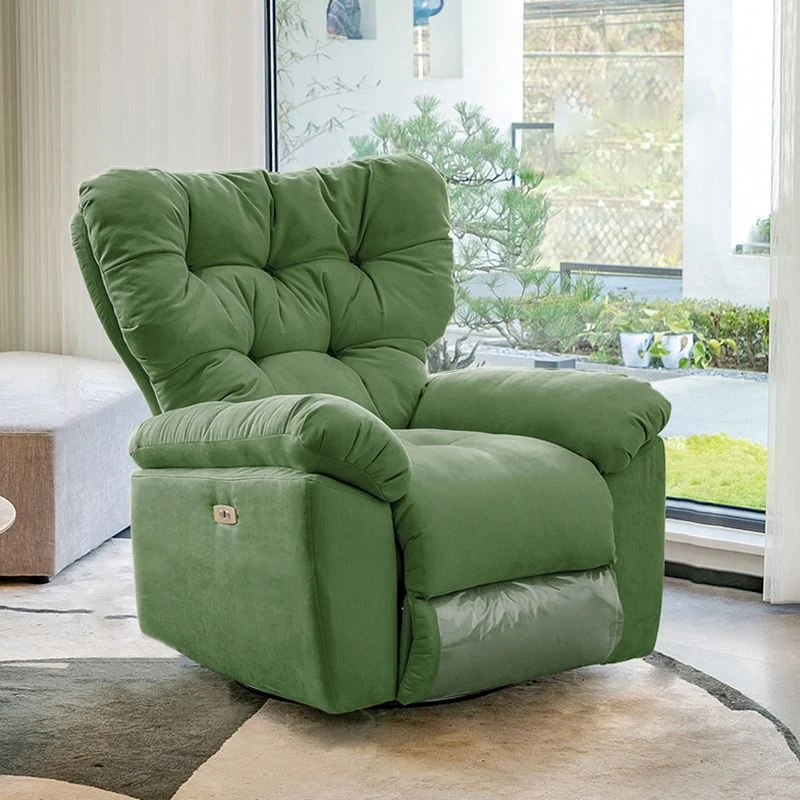 Eigentijdse draaibare rocker standaard fauteuil microsuède fauteuil Clearhalo