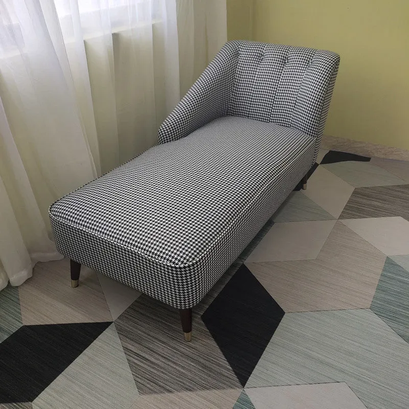 Eigentijdse eenarmige chaise verzonken armaccentstoel voor de woonkamer Clearhalo