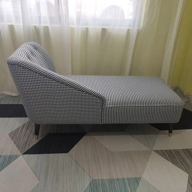 Eigentijdse eenarmige chaise verzonken armaccentstoel voor de woonkamer Clearhalo