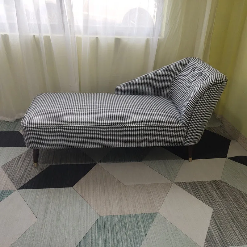 Eigentijdse eenarmige chaise verzonken armaccentstoel voor de woonkamer Clearhalo
