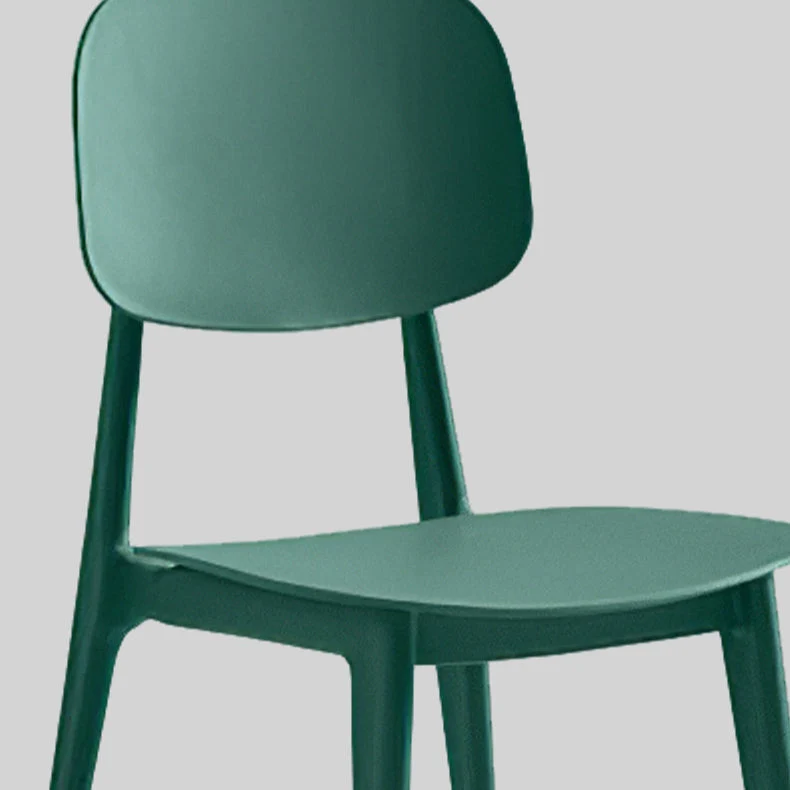 Eigentijdse eetkamerstoel Armloze eetkamerstoelen met plastic poten voor keuken Clearhalo