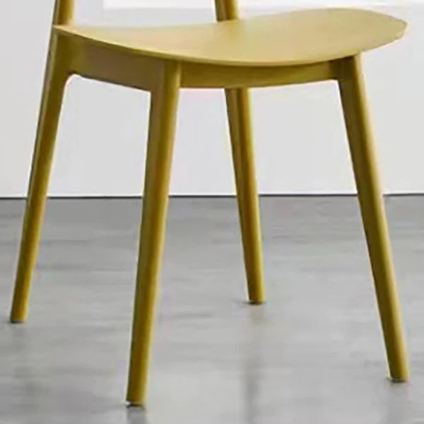 Eigentijdse eetkamerstoel Armloze eetkamerstoelen met plastic poten voor keuken Clearhalo