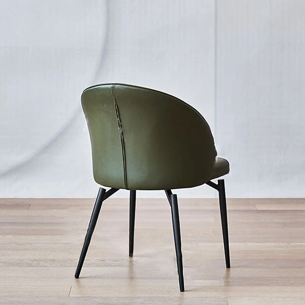 Eigentijdse eetkamerstoel Armloze zijstoelen met metalen poten voor keuken Clearhalo
