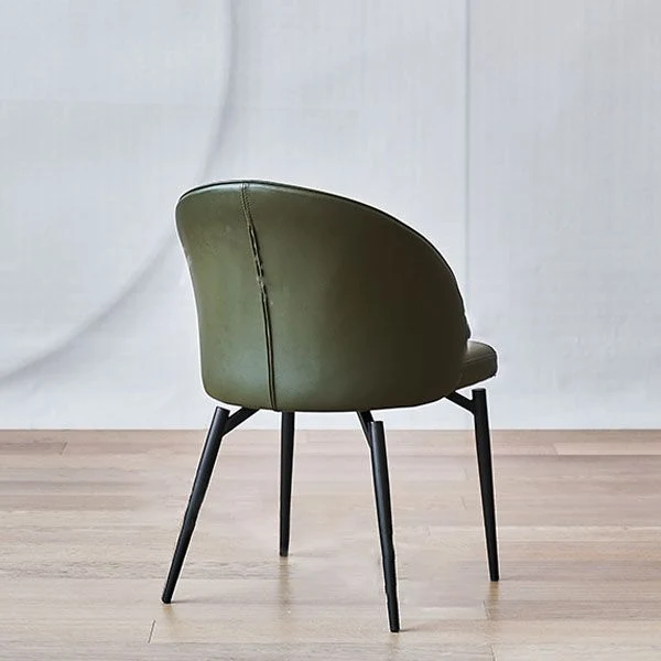 Eigentijdse eetkamerstoel Armloze zijstoelen met metalen poten voor keuken Clearhalo