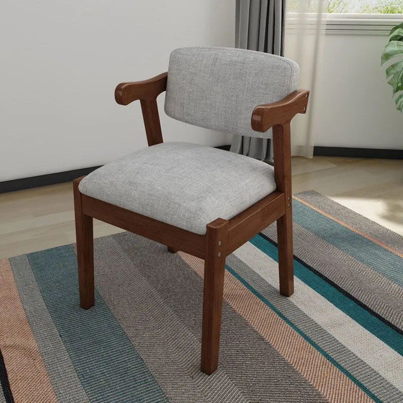 Eigentijdse eetkamerstoel Fauteuil met houten poten voor keuken Clearhalo