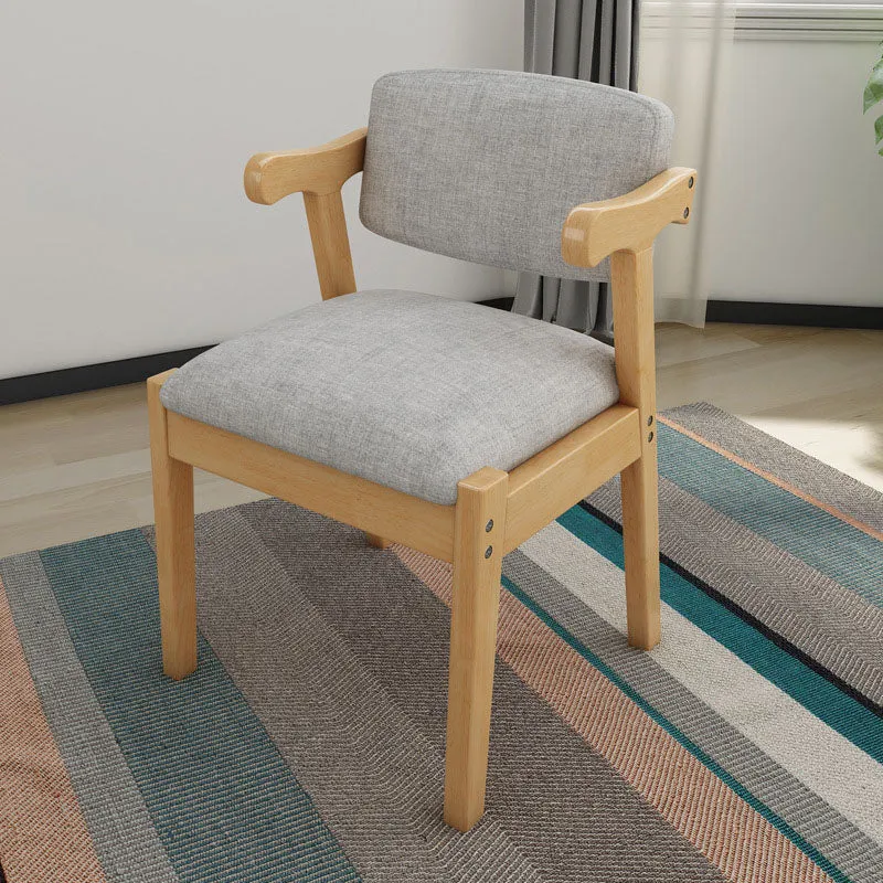 Eigentijdse eetkamerstoel Fauteuil met houten poten voor keuken Clearhalo