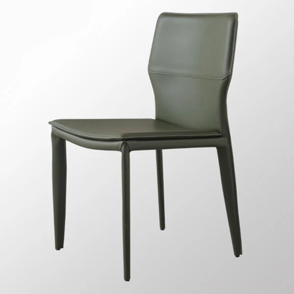 Eigentijdse eetkamerstoelen Armloze stoelen met metalen poten voor thuis Clearhalo