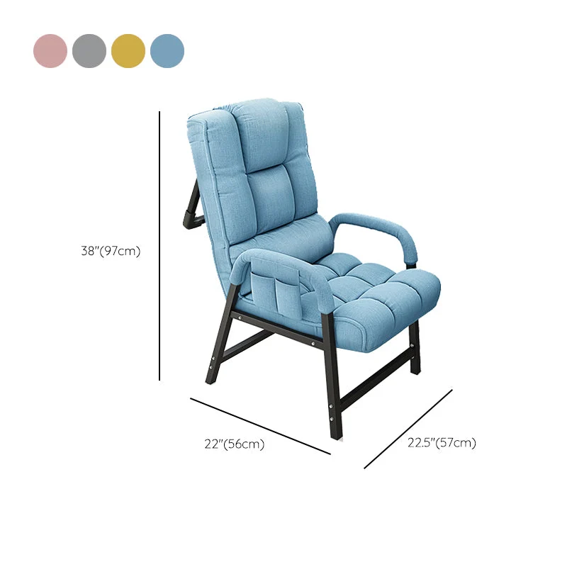 Eigentijdse fauteuil met lendensteun en getufte rugleuning Clearhalo
