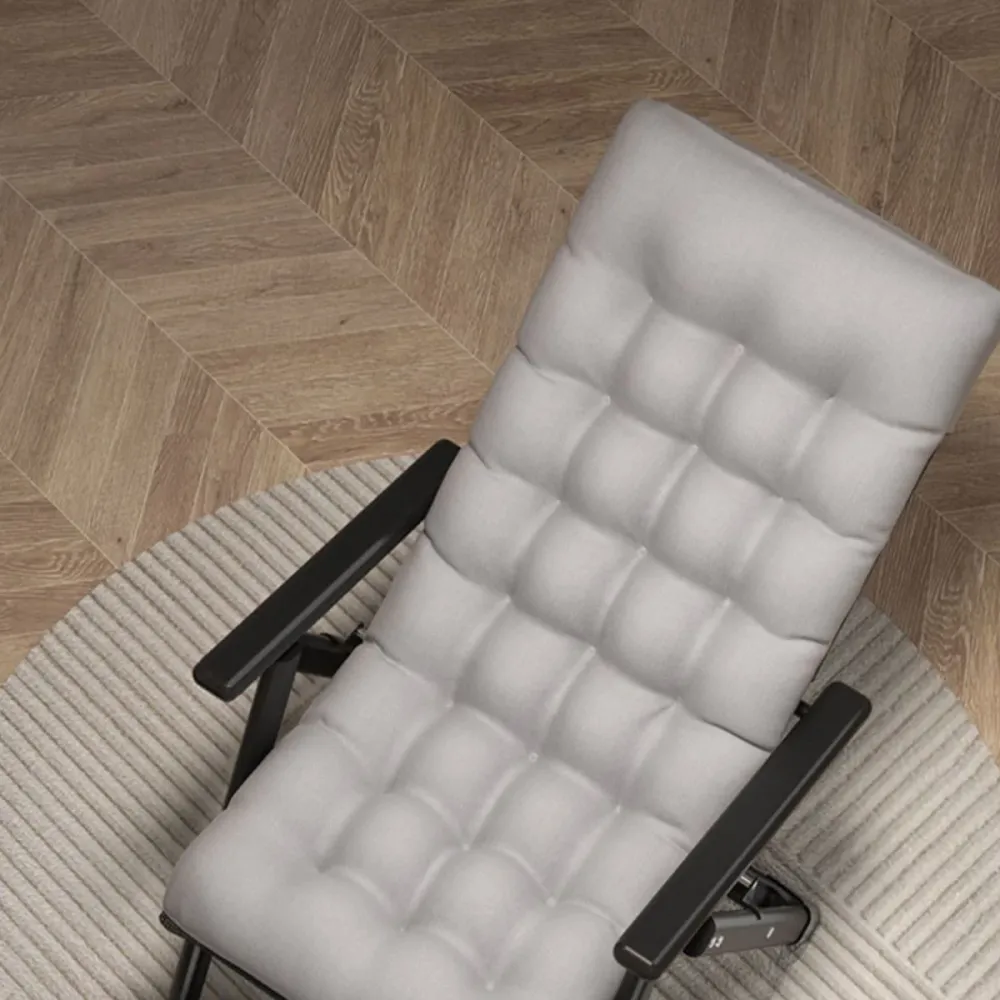 Eigentijdse fauteuil met metalen onderstel en rugleuning met positievergrendeling Clearhalo