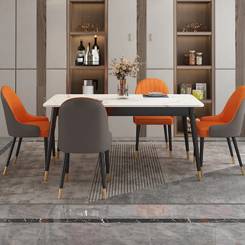 Eigentijdse gestoffeerde armloze eetkamerstoelen Parsons stoelen Clearhalo