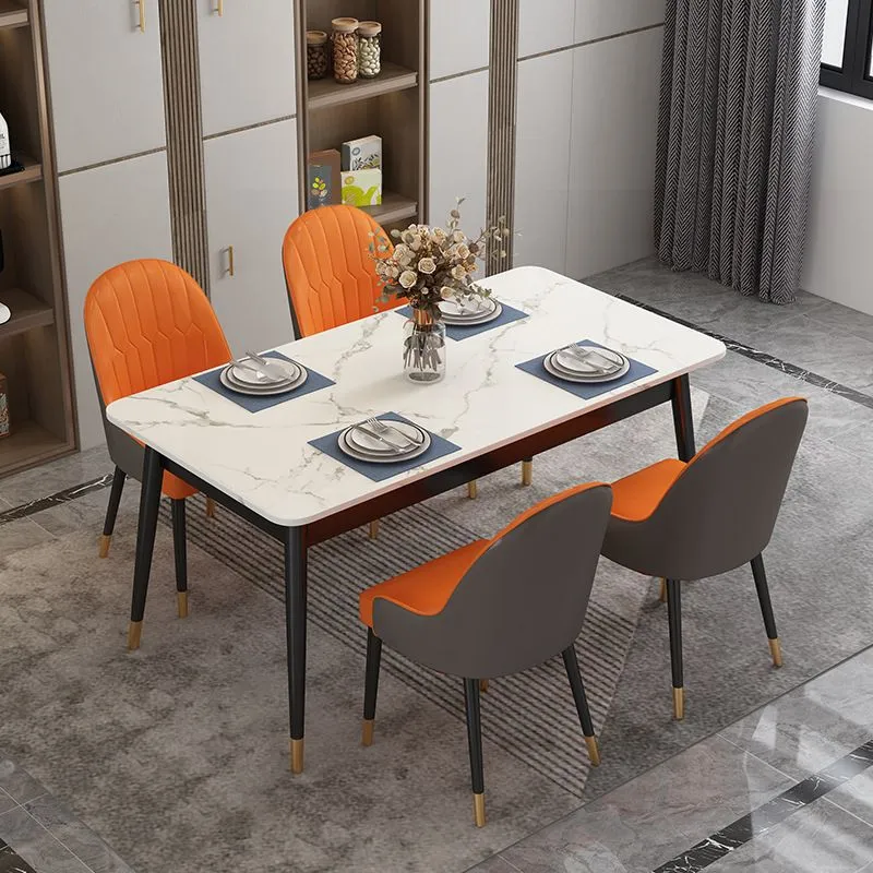 Eigentijdse gestoffeerde armloze eetkamerstoelen Parsons stoelen Clearhalo