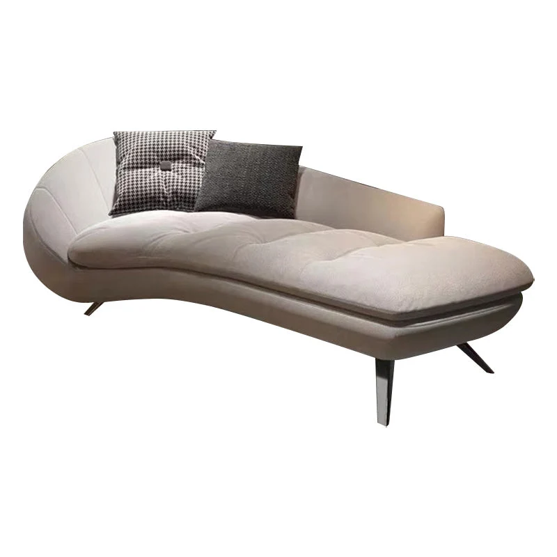 Eigentijdse gestoffeerde chaise longue. Eén gewapende chaise longue Clearhalo