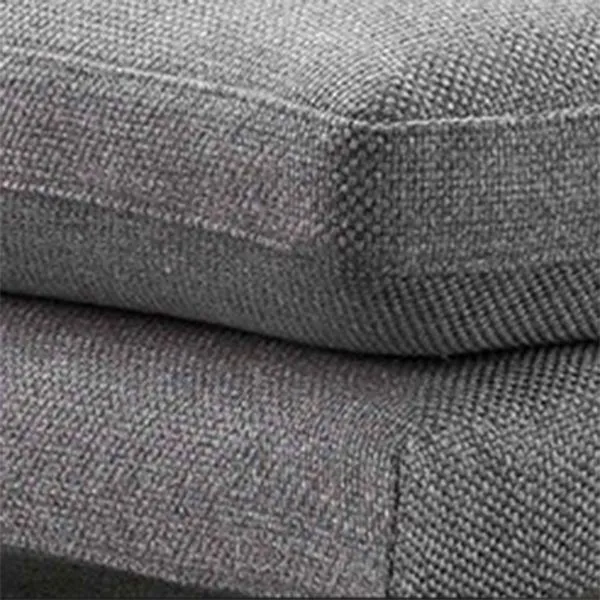Eigentijdse gestoffeerde chaise longue van katoenmix met uitlopende arm grijs Clearhalo