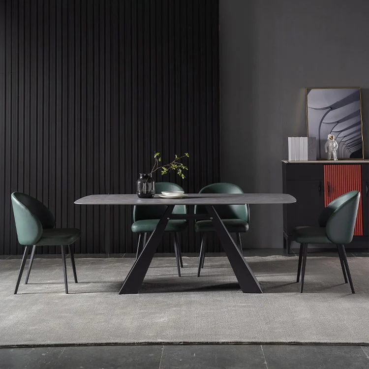 Eigentijdse Home Parsons bijzetstoel lederen eetkamerstoel met matte afwerking Clearhalo