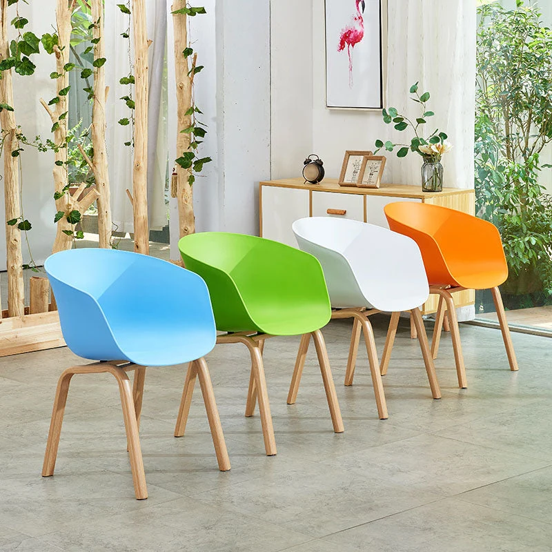 Eigentijdse Home-stoel met massieve rugleuning, lederen eetkamerstoel met matte afwerking Clearhalo