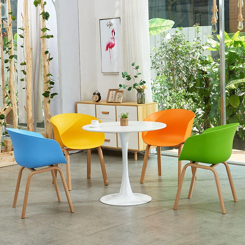 Eigentijdse Home-stoel met massieve rugleuning, lederen eetkamerstoel met matte afwerking Clearhalo