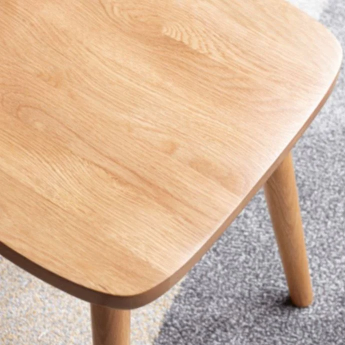 Eigentijdse houten draaibare armloze eetkamerstoelen met lattenbodem (set van 1/2/4/6/8) Clearhalo