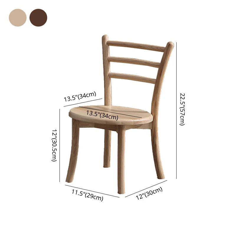 Eigentijdse houten eetkamerstoel Keukeneetkamer Armloze zijstoelen Clearhalo