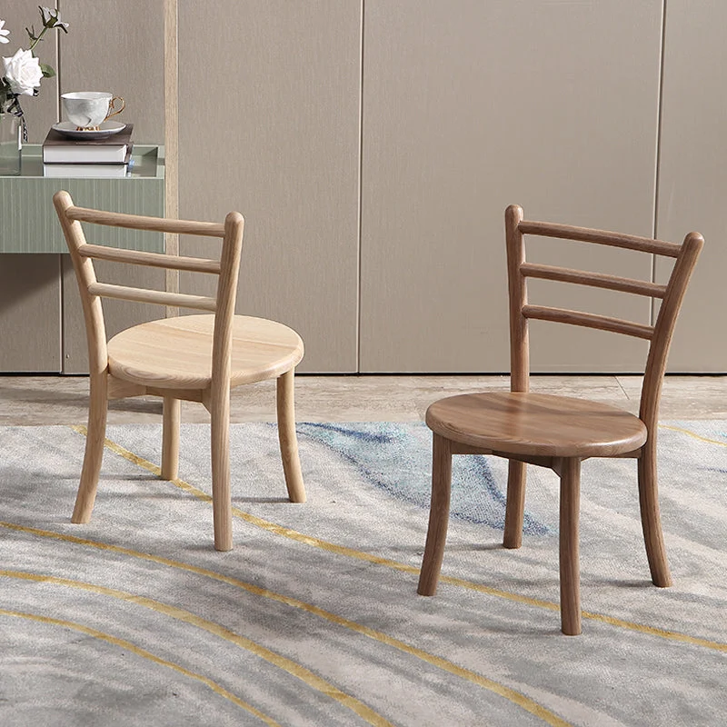 Eigentijdse houten eetkamerstoel Keukeneetkamer Armloze zijstoelen Clearhalo