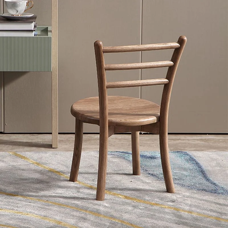 Eigentijdse houten eetkamerstoel Keukeneetkamer Armloze zijstoelen Clearhalo